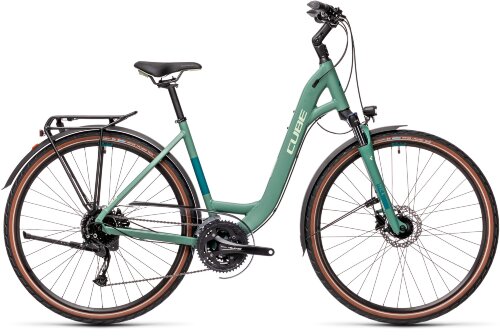 Велосипед cube touring exc зеленый-сине-зеленый easy entry 2021