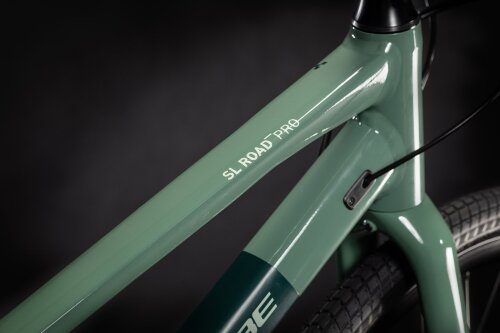 Велосипед cube sl road pro серо-зеленый trapeze 2021