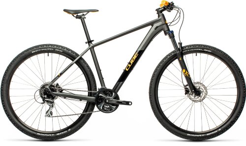 Велосипед cube aim race 27.5 серо-оранжевый 2021