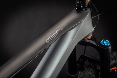 Велосипед cube stereo 120 hpc tm 29 серо-оранжевая 2021