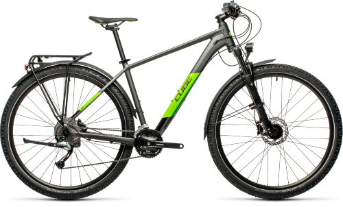 Велосипед cube aim sl allroad 29 серо-зеленый 2021