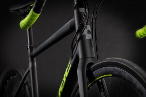 Велосипед cube attain pro black-flashyellow 2021