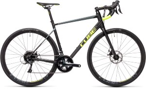 Велосипед cube attain pro black-flashyellow 2021