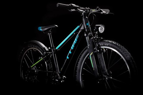 Велосипед cube acid 240 allroad черно-сине-зеленый